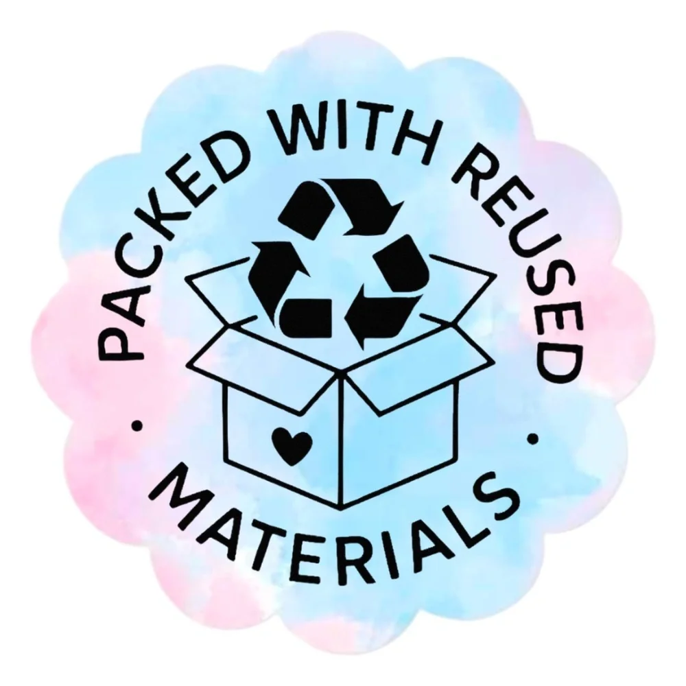 Packed With Reused Materials Stickers – 2